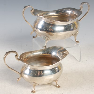 Lot 109 - A Birmingham silver twin-handled sugar bowl...