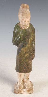 Lot 153 - An antique Chinese terracotta pottery figure,...
