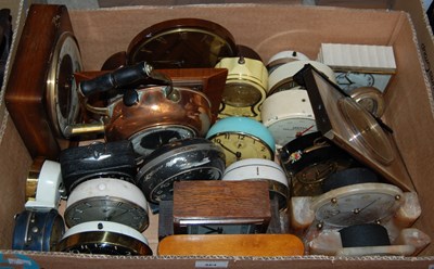 Lot 464 - Box - mixed mantle clocks, alarm clocks etc