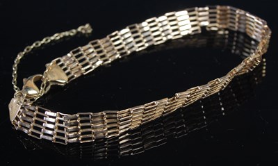 Lot 205 - A 9ct gold bracelet, 5.9 grams.