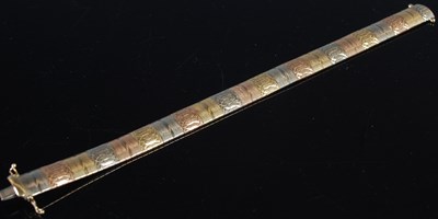 Lot 210 - An Italian tri-colour 18ct gold articulated...