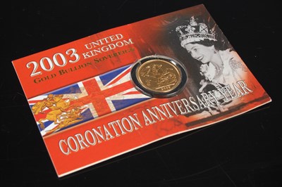 Lot 211 - An Elizabeth II gold sovereign, dated 2003.