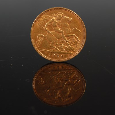 Lot 213 - An Edward VII gold half-sovereign, dated 1906.