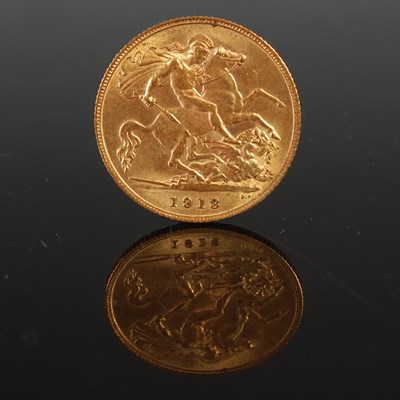 Lot 214 - A George V gold half-sovereign, dated 1913.