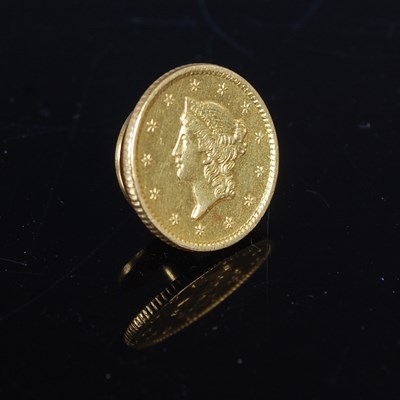 Lot 215 - A small American gold coin, converted to a...