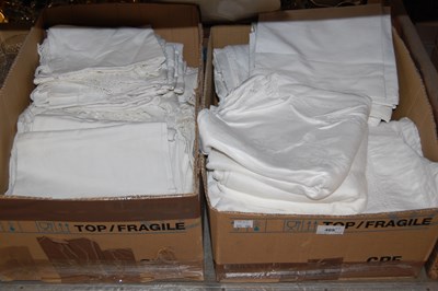 Lot 469 - Two Boxes - linen and napery