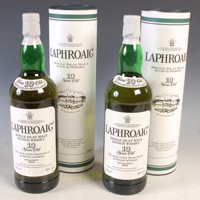 Lot 323A - Two boxed bottles of Laphroaig single Islay...