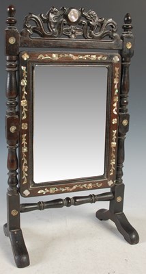 Lot 336 - A Chinese darkwood and mother-of-pearl inlaid...