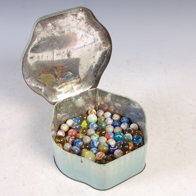 Lot 337 - A vintage tin containing a large collection of...