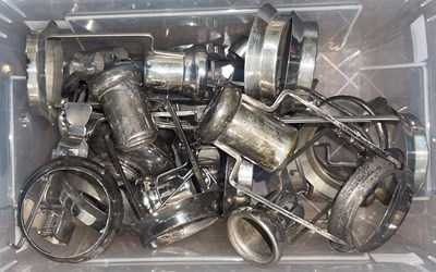 Lot 338 - A collection of assorted electroplated candle...