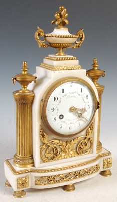 Lot 341 - A French white marble and gilt metal mounted...