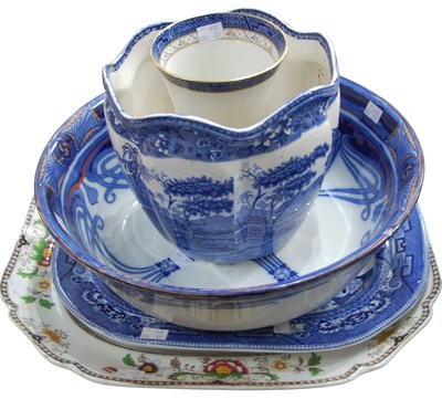 Lot 352 - A reproduction blue and white transfer printed...