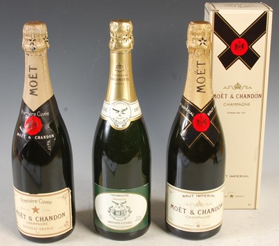 Lot 313 - A boxed bottle of Moet & Chandon champagne;...