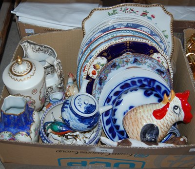 Lot 474 - Box - mixed ceramics to include plates, jugs,...