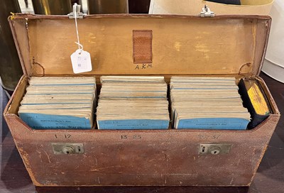 Lot 420 - A vintage leather cased set of Bartholomew's...
