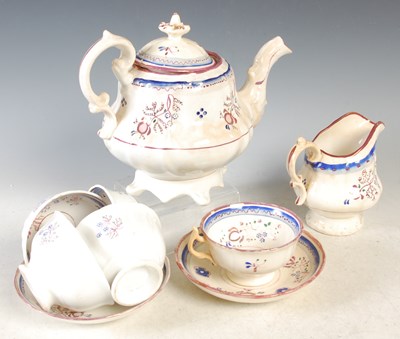 Lot 367 - A 19th century lustre part tea set.