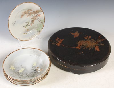 Lot 587 - A Japanese porcelain Hors D'oeuvres set in...