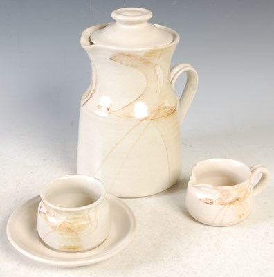 Lot 383 - A Larbert Pottery Stoneware six piece coffee...