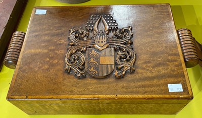 Lot 396 - An early 20th century blonde wood rectangular...