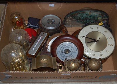 Lot 479 - Box - various clocks and barometer