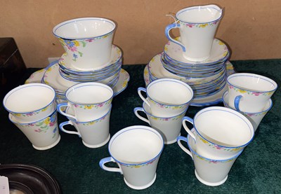 Lot 402 - A Collingwood Bone China Art Deco style floral...