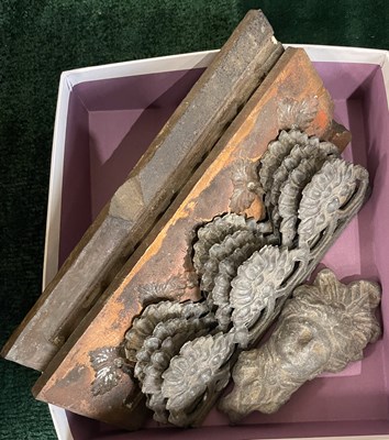 Lot 405 - Two bronze moulding casts; together with...