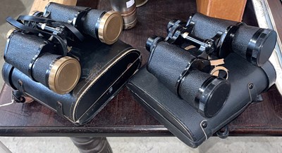 Lot 413 - Two pairs of vintage binoculars to include...