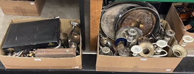 Lot 500 - Two boxes of assorted electroplated ware.