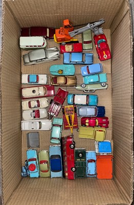 Lot 525 - Box of assorted vintage Corgi and Dinky toys...