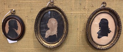 Lot 536 - 19th century portrait Silhouette of a...