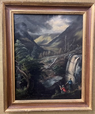 Lot 545 - 20th century British School 
Figures fishing...