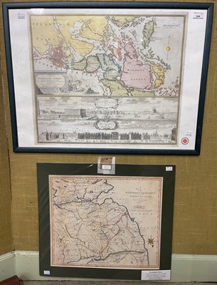 Lot 546 - Coloured map of the principle Roman camps,...