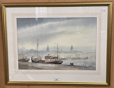 Lot 558 - Claude Kitto (1913-1996) 
Harbour scene with...