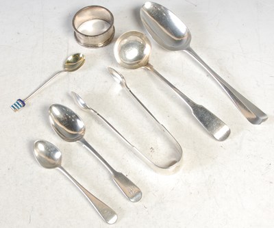 Lot 282 - A collection of assorted silver flatware to...
