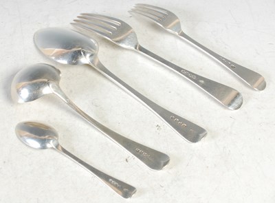 Lot 285 - A canteen of assorted silver flatware, all...