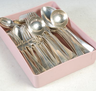 Lot 285 - A canteen of assorted silver flatware, all...