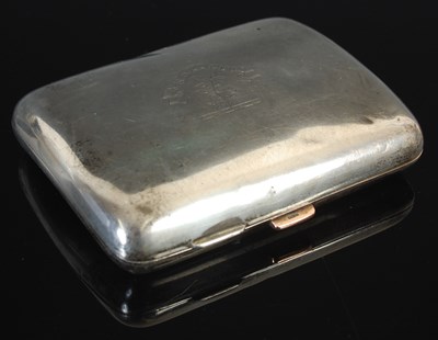 Lot 286 - A Birmingham silver convex cigarette case,...