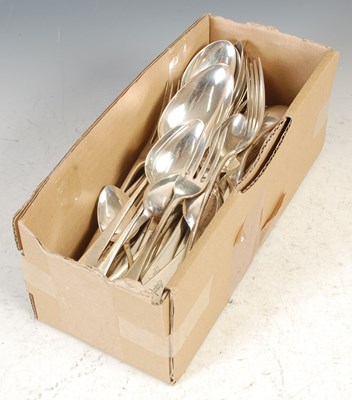 Lot 290 - A part canteen of silver flatware, engraved...