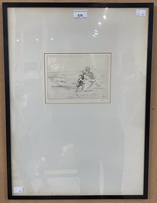 Lot 578 - James Henry Dowd (1883-1956) 
Chasing waves...