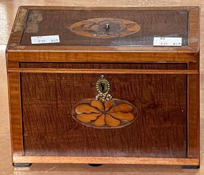 Lot 470 - A mahogany, satinwood and marquetry inlaid...
