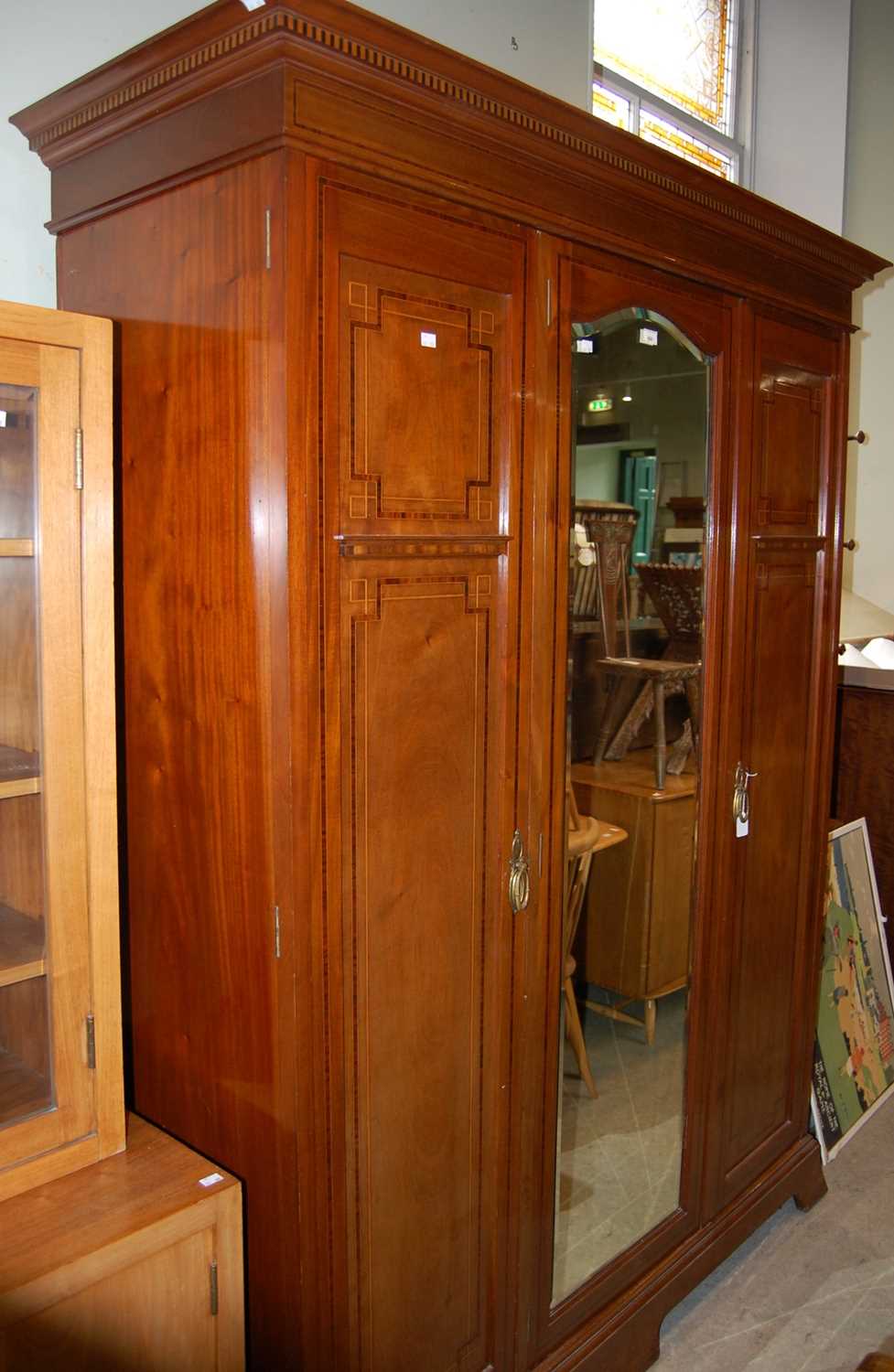 Lot 604 - An Edwardian mahogany boxwood and rosewood...