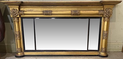 Lot 609 - A 19th century giltwood overmantle mirror, the...