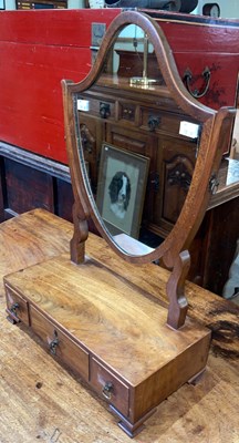 Lot 613 - A 19th century mahogany dressing table mirror...
