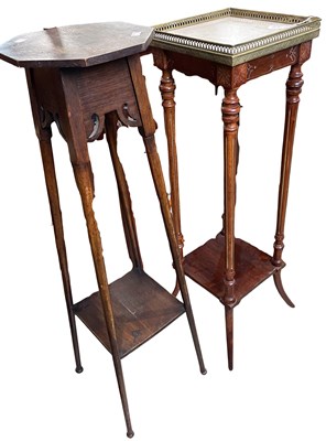 Lot 616 - A late 19th/ early 20th century stained wood,...