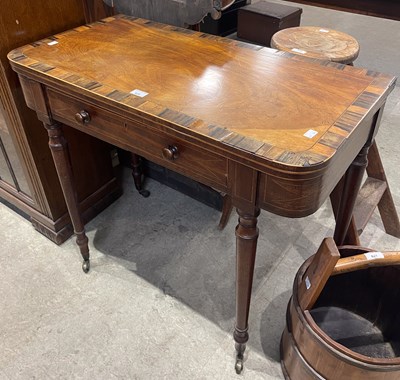 Lot 620 - A 19th century mahogany, boxwood lined and...