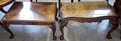 Lot 628 - A 20th century mahogany rectangular coffee...