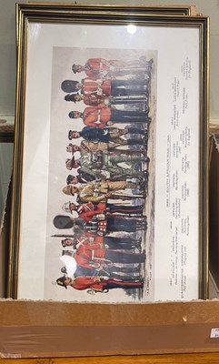 Lot 588 - A set of five military type prints after A. E....