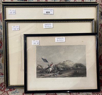 Lot 653 - Four framed prints to include 'Tairn & Castle...