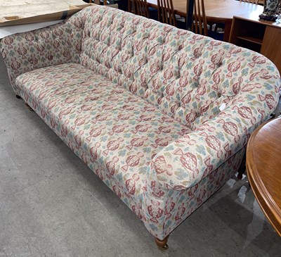 Lot 654 - A Victorian style upholstered sofa,...