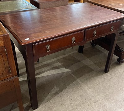 Lot 663 - A George III style mahogany side table, the...
